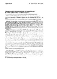 Etude des qualités psychométriques de la version française du modèle du Déséquilibre Efforts/Récompenses.. 5. 48 | NIEDHAMMER I.