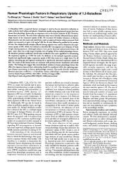 Human physiologic factors in respiratory uptake of 1,3-butadiene. = (Facteurs physiologiques chez l'homme de l'absorption respiratoire du 1,3-butadiène).. 9. 109 | LIN Y.S.