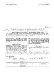 Occupational allergic contact dermatitis caused by Euxyl K 400. = (Dermite de contact allergique professionnelle provoquée par l'Euxyl K 400).. 3. 35 | AALTO-KORTE K.