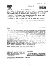 An attempt to explain interindividual variability in 24-h urinary excretion of inorganic arsenic metabolites by C57 BL/6J mice. = (Une tentative d'explication de la variabilité interindividuelle dans l'excrétion urinaire de 24 heures des métabolites de l'arsenic inorganique chez la souris C57 BL/6J).. 103 | TELOLAHY P.