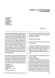 Evalutil : un outil de repérage et d'évaluation. = Extrait de : 24es Journées nationales de médecine du travail du bâtiment et des travaux publics. Nuisances professionnelles dans le BTP : méthodologie d'évaluation et de surveillance, rôle du médecin du travail et de ses partenaires. Thème 2. Paris, 12-13 juin 1997.. 4. 24 | ORLOWSKI E.