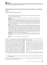 Work relatedness of chronic neck pain with physical findings : a systematic revue. = (Relation avec le travail des cervicalgies chroniques avec signes cliniques : revue systématique de la littérature).. 3. 33 | PALMER K.T.