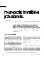 Pneumopathies interstitielles professionnelles.. 20. 57 | DE VUYST P.