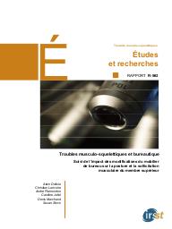 Troubles musculo-squelettiques et bureautique : suivi de l'impact des modifications du mobilier de bureau sur la posture et la sollicitation musculaire du membre supérieur. | DELISLE A.