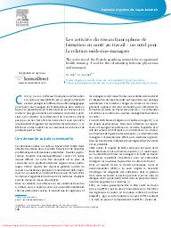 Les activités du réseau francophone de formation en santé au travail : un outil pour la relation médecins-managers.. 5. 71 | DAB W.