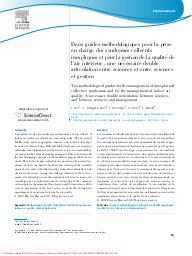 Deux guides méthodologiques pour la prise en charge des syndromes collectifs inexpliqués et pour la gestion de la qualité de l’air intérieur : une nécessaire double articulation entre sciences et entre sciences et gestion.. 5. 71 | DOR F.