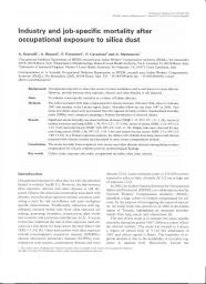 Industry and job-specific mortality after occupational exposure to silica dust. = (Mortalité spécifique par métier et industrie après exposition professionnelle aux poussières de silice).. 6. 61 | SCARSELLI A.