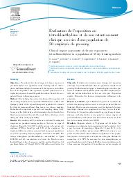 Evaluation de l’exposition au tétrachloréthylène et de son retentissement clinique au sein d’une population de 50 employés de pressing.. 5. 72 | LUCAS D.