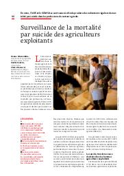 Surveillance de la mortalité par suicide des agriculteurs exploitants.. 433 | KHIREDDINE I.