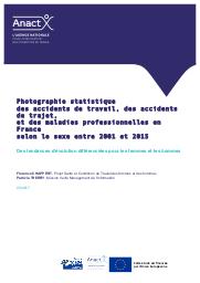 Photographie statistique des accidents de travail, des accidents de trajet, et des maladies professionnelles en France selon le sexe entre 2001 et 2015. Des tendances d'évolution différenciées pour les femmes et les hommes. | CHAPPERT F.