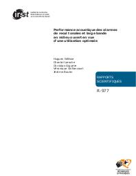 Performance acoustique des alarmes de recul tonales et large bande en milieu ouvert en vue d’une utilisation optimale. | NELISSE H.