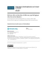 Dérives de la recherche et détresse psychologique chez les universitaires.. 2. 19 | LECLERC C.