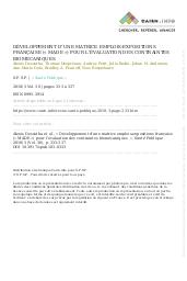 Développement d'une matrice emplois-expositions française ("MADE") pour l'évaluation des contraintes biomécaniques.. 3. 30 | DESCATHA A.