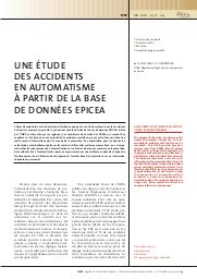 Une étude des accidents en automatisme à partir de la base de données Epicea = An accident study in process control using the Epicea database | DEI SVALDI D.