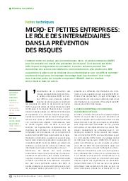 Micro-et petites entreprises : le rôle des intermédiaires dans la prévention des risques | CAROLY S.