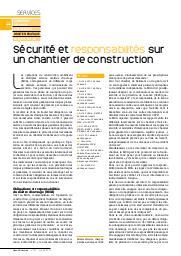 Sécurité et responsabilités sur un chantier de construction | FERREIRA M.