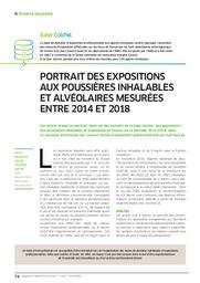 Portrait des expositions aux poussières inhalables et alvéolaires mesurées entre 2014 et 2018 | SAUVE J.F.