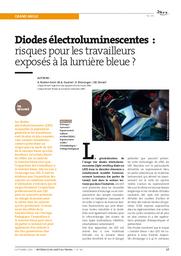 Diodes électroluminescentes : risques pour les travailleurs exposés à la lumière bleue | BARLIER-SALSI A.
