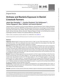 Archaea and bacteria exposure in Danish livestock farmers. = (Exposition aux archaea et aux bactéries chez des éleveurs de bétail danois). | BONLOKKE J.H.