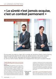 Karine Herviou, directrice générale adjointe de l’Institut de radioprotection et de sûreté nucléaire (IRSN), et Nicolas Dechy, spécialiste des facteurs organisationnels et humains : "La sûreté n'est jamais acquise, c'est un combat permanent". | FAUVERNIER L.