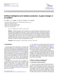 Artificial intelligence and radiation protection. A game changer or an update ? = (Intelligence artificielle et radioprotection. Changement de jeu ou mise à jour ?).. 57 | ANDRESZ S.