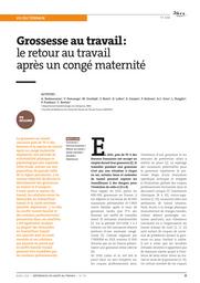 Grossesse au travail : le retour au travail après un congé maternité | RADAUCEANU A.