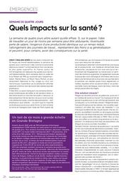 Semaine de quatre jours. Quels impacts sur la santé ? | RAVALLEC C.